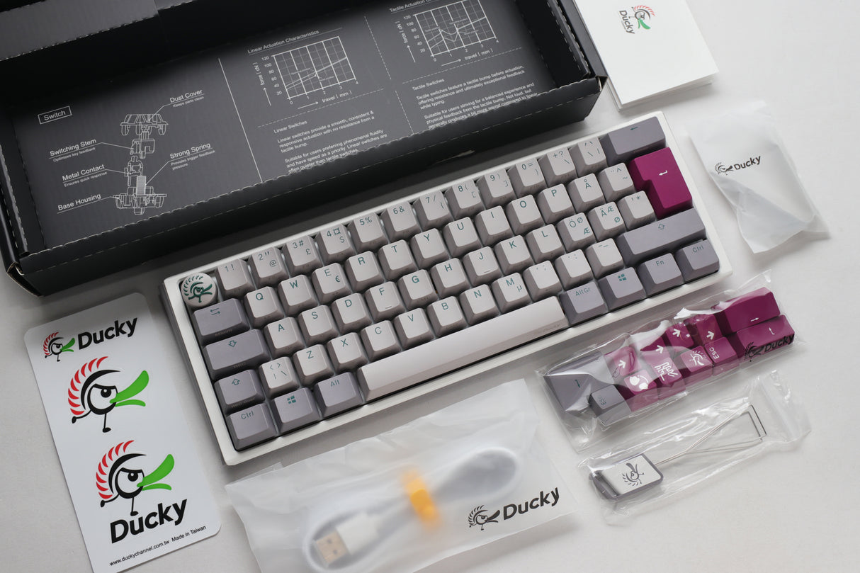 Ducky One 3 - Mist Nordic - Mini 60% - Cherry Blue - RGB