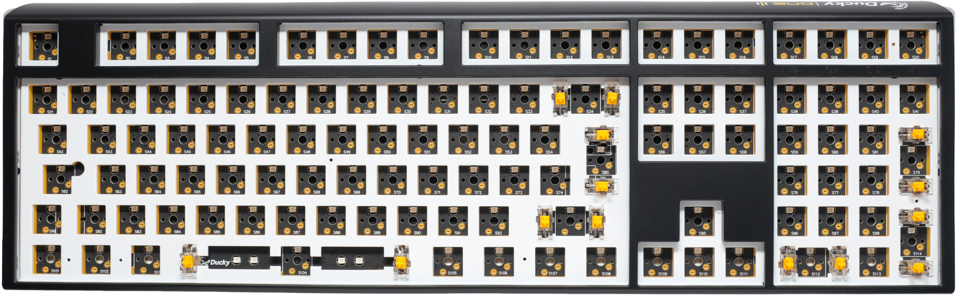 Ducky One 3 - Hot Swap ISO Barebone Schwarz - Volle Größe - RGB - Ohne Schalter/Tastenkappen