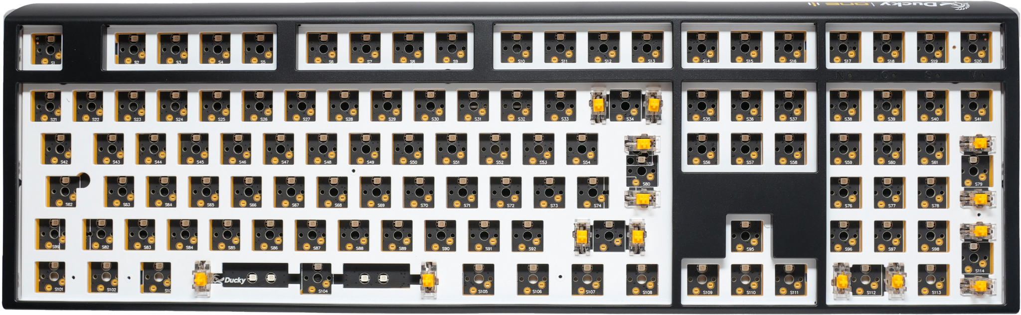 Ducky One 3 - Hot Swap ISO Barebone Schwarz - Volle Größe - RGB - Ohne Schalter/Tastenkappen