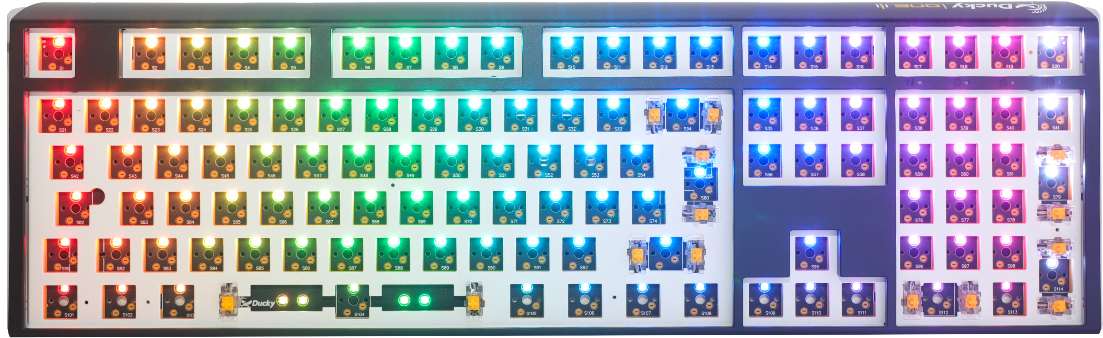 Ducky One 3 - Hot Swap ISO Barebone Schwarz - Volle Größe - RGB - Ohne Schalter/Tastenkappen