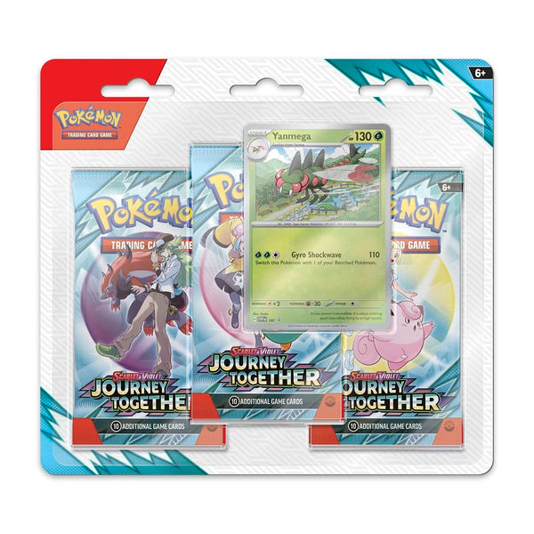 Pokémon TCG Journey Together SV09 3-Pack Blister – engelsk, assorteret