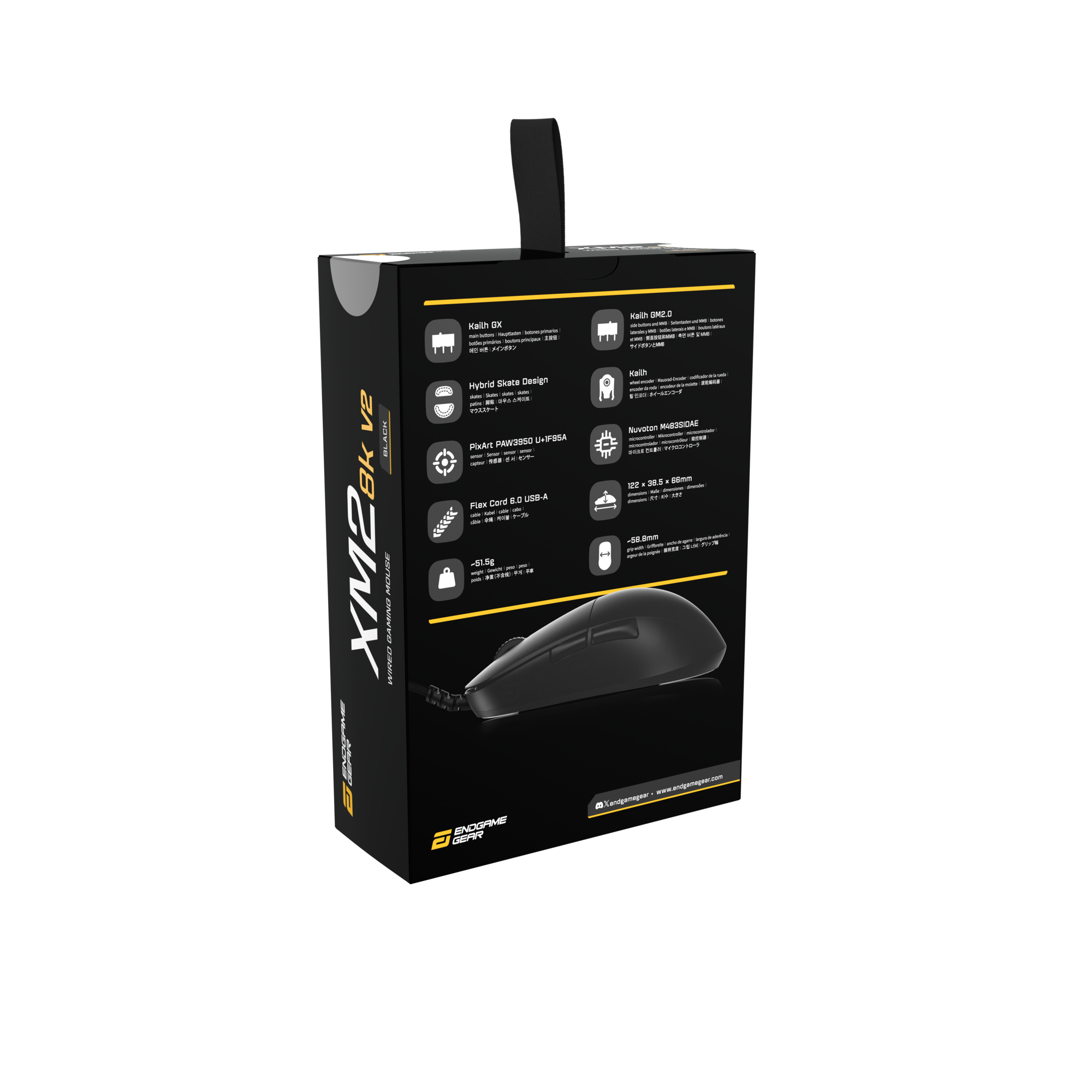 Endgame Gear XM2w 8K V2 – Kablet Gaming Mus (Sort)