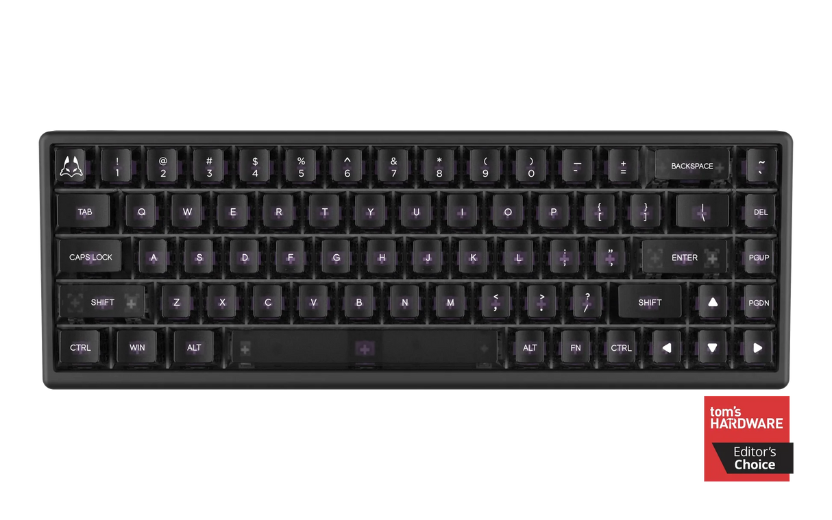 Arbiter - Polar 65 HE - Phantom Black - SF 65% - Fuji Dual-Rail Magnetic Switches [36g] Linear - ISO Nordic layout