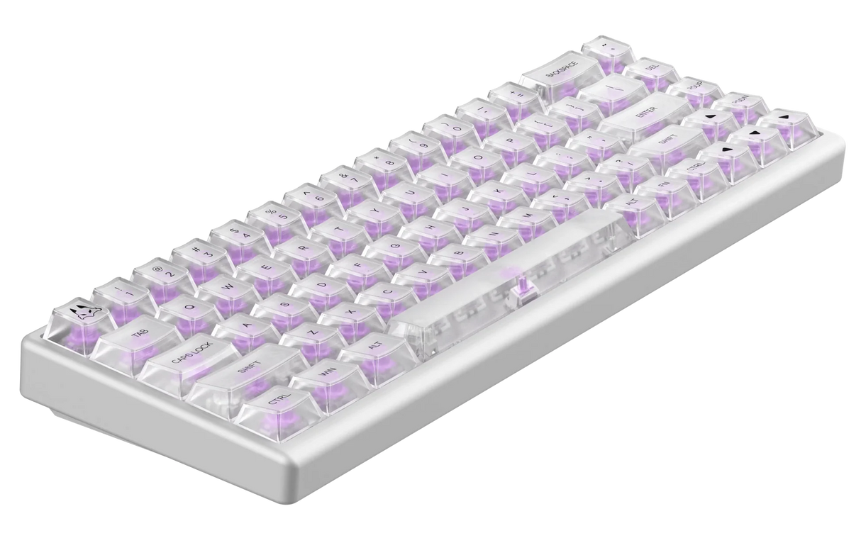 Arbiter - Polar 65 HE - Phantom Clear - SF 65% - Fuji Dual-Rail Magnetic Switches [36g] Linear - ISO Nordic layout