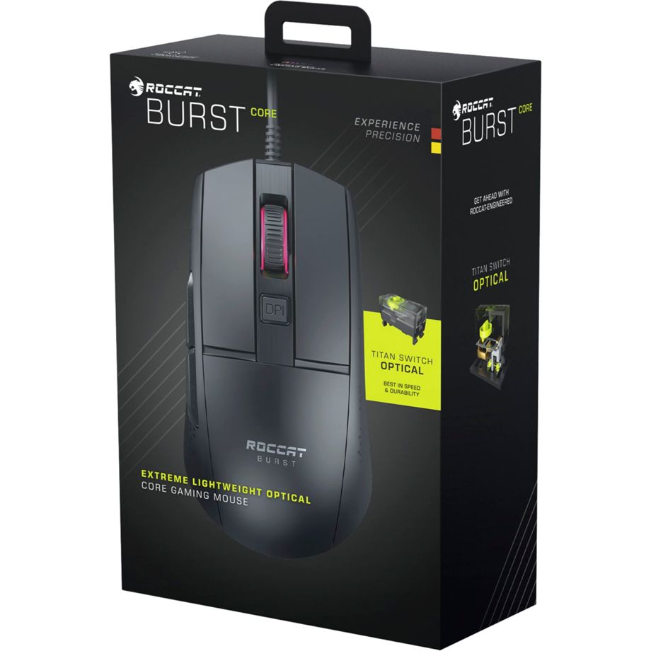 Roccat Burst Core schwarze RGB-Gaming-Maus