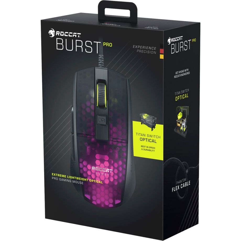 Roccat Burst Pro schwarze RGB-Gaming-Maus