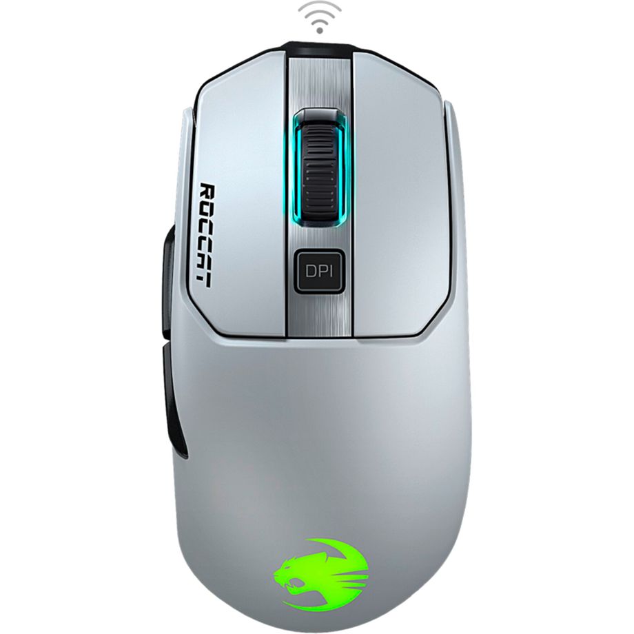 Roccat Kain 202 AIMO Weiße RGB-Wireless-Gaming-Maus