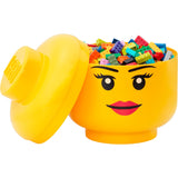 Room Copenhagen LEGO Iconic Storage Head "Girl", storage box (yellow, size L, female)
