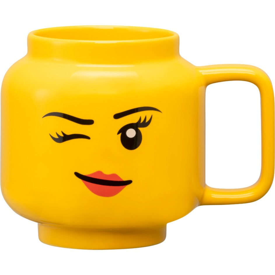 Room Copenhagen LEGO ceramic mug Winking Girl, large (yellow)