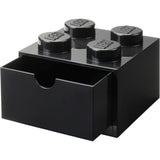 Room Copenhagen LEGO Desk Drawer 4 , storage box (black, knobs)