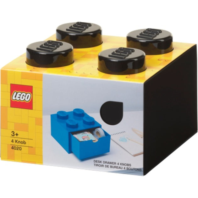 Room Copenhagen LEGO Schreibtischschublade 4, Aufbewahrungsbox (schwarz, Knöpfe)