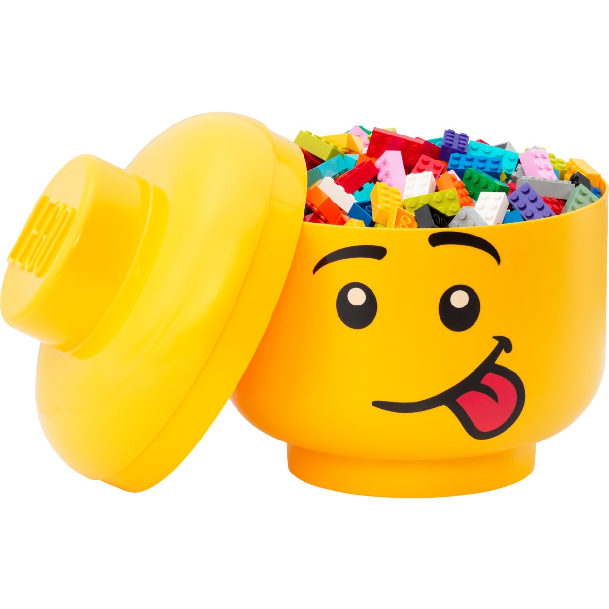 Room Copenhagen LEGO Storage Head "Silly", large, storage box (yellow) Room Copenhagen