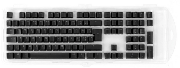 Ducky Black – 115-teiliges Tastenkappenset – Double-Shot-PBT – Nordisches Layout