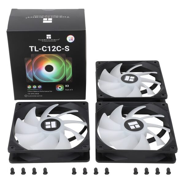 Thermalright TL-C12C-S ARGB Black 3 Pack - 120mm fan