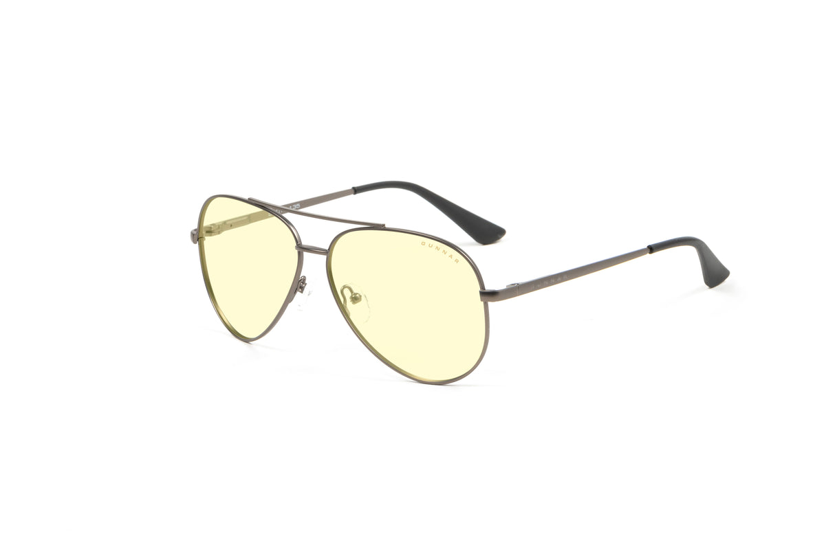 Gunnar Maverick - Gunmetal - Amber Gunnar Optiks LLC