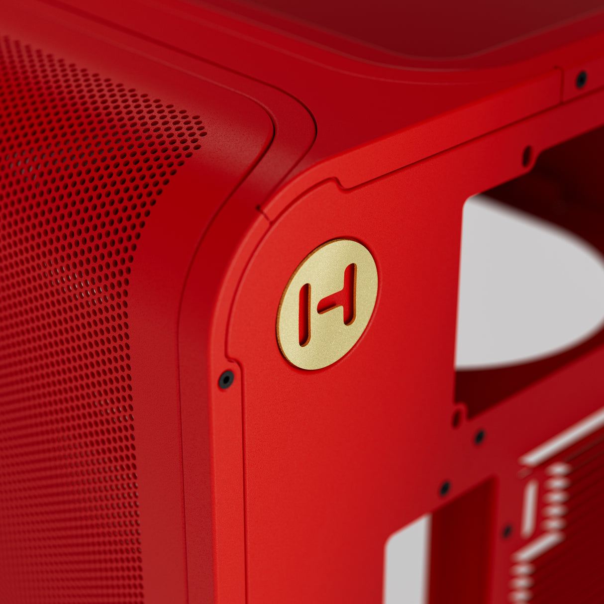 HYTE X50 Midi-Tower – Wild Cherry / Red