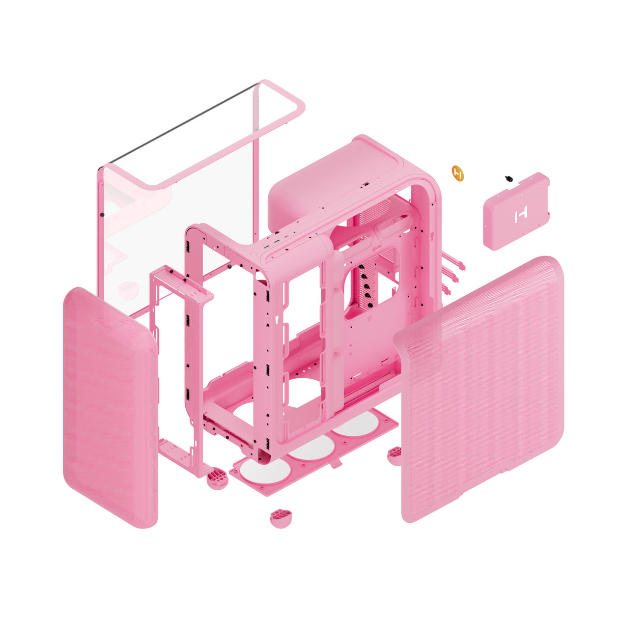 HYTE X50 Midi-Tower – Strawberry Milk / Pink