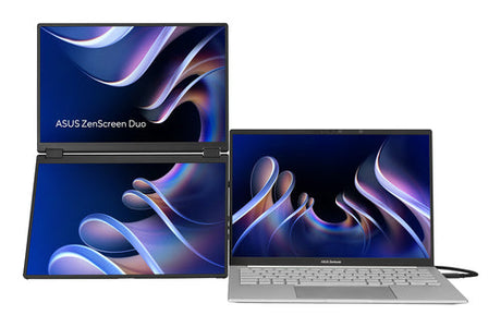 ASUS ZenScreen Duo MB14FCD – dobbeltskærm ved en bærbar computer – computeren medfølger ikke