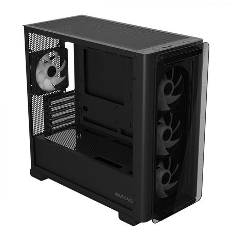 ASUS A23 PLUS Tempered Glass ARGB mATX Case - Black ASUS