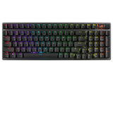 ASUS ROG Strix Scope II 96 Wireless – tastatur og arbejdsflade set ovenfra (vinkel 3); layout på billedet er illustrativt