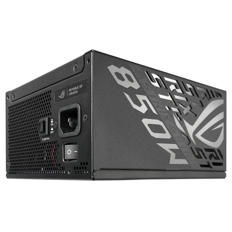 ASUS ROG Strix 850W Platinum – sidepanel og strømindgang