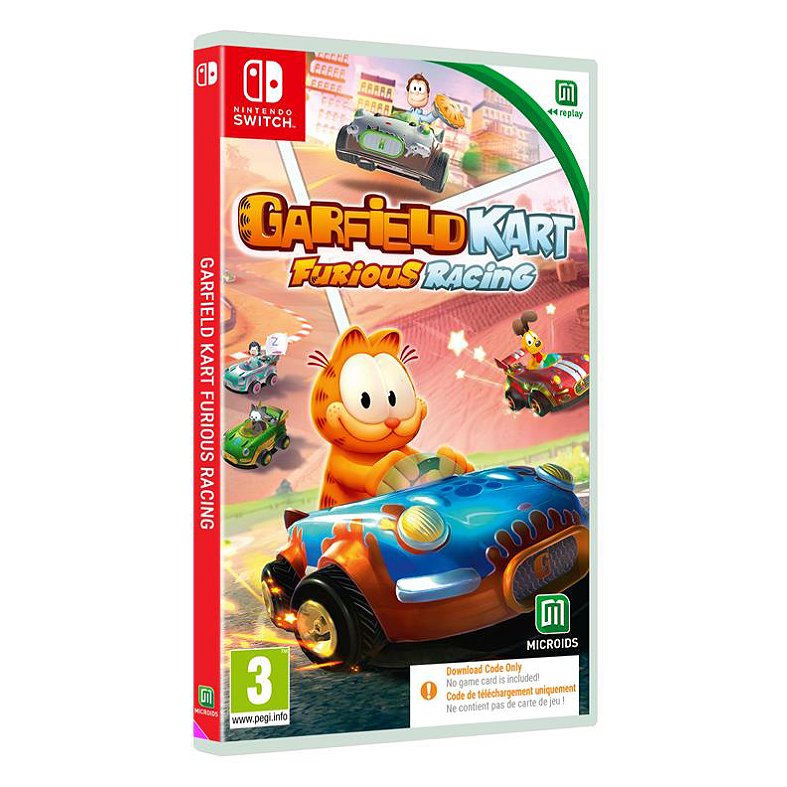 Garfield Kart Furious Racing (Code in a Box) – Nintendo Switch – æske med downloadkode