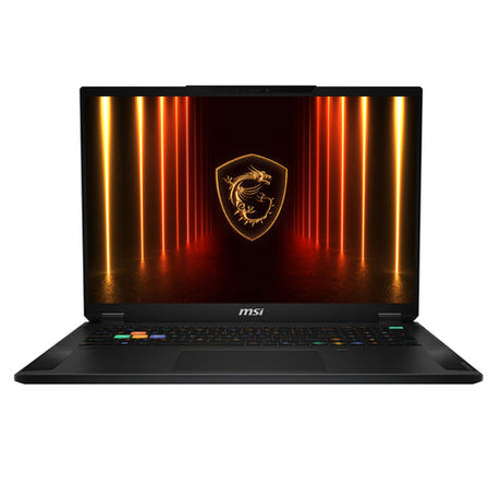 MSI Stealth 18 HX AI A2XWJG-013FR – skærm og tastatur set forfra