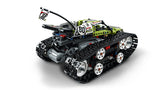 LEGO Technic 42065 – Fjernstyret bæltekøretøj – bæltekøretøjet set skråt bagfra