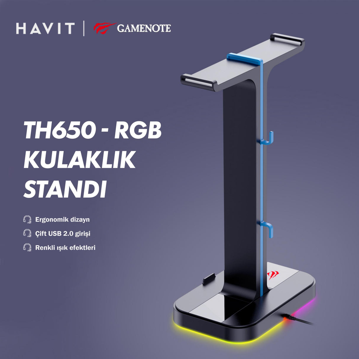 Headphone stand Havit TH650 RGB Havit