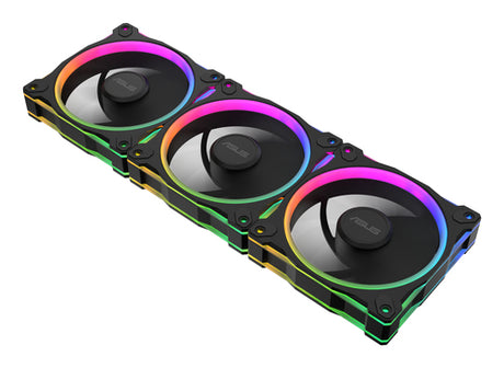 ASUS Prime MR120 ARGB – Tre ARGB-blæsere skråt ovenfra