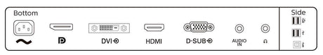 Philips B Line 241B8QJEB 24 1920 x 1080 (Full HD) DVI VGA (HD-15) HDMI DisplayPort 75Hz Pivot Skærm Philips