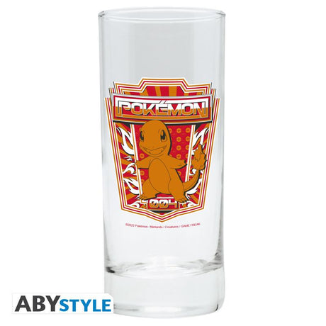 Pokémon-glas med rødt Charmander-motiv
