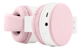 Foldbar on-ear BT headset, 3,5 mm, lyserød streetz