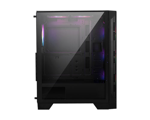 MSI MAG FORGE 120A AIRFLOW – sort PC-kabinet – glasside og indvendigt rum