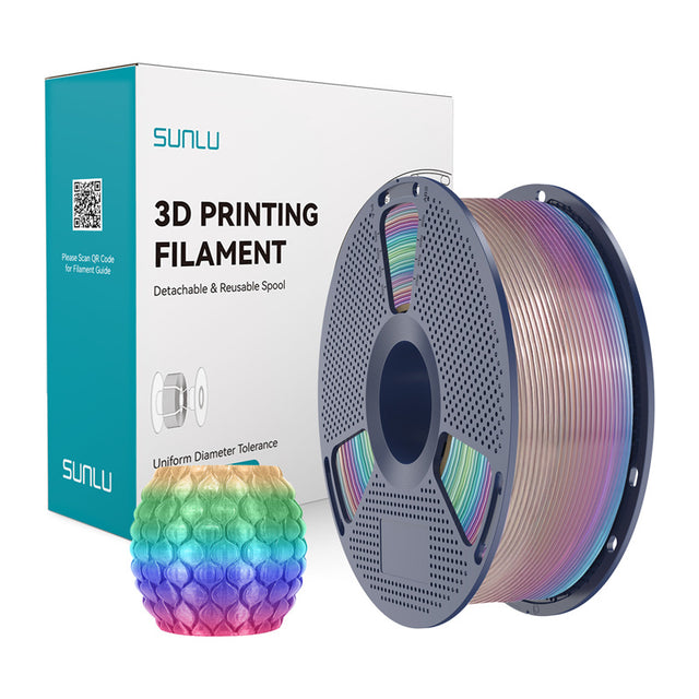 Sunlu PLA Transparent Rainbow filament – Rainbow 04, 1,75 mm, 1 kg