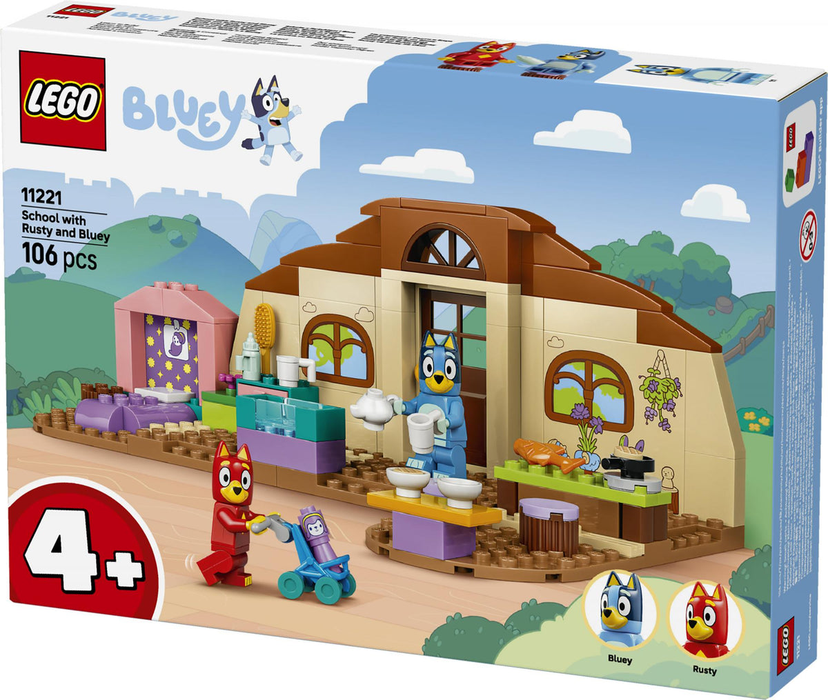 LEGO - Bluey - School with Rusty and Bluey (11221) LEGO