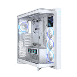 ASUS ROG CRONOX GR801 CURVE TG ARGB WHITE – set skråt forfra (vinkel 3)