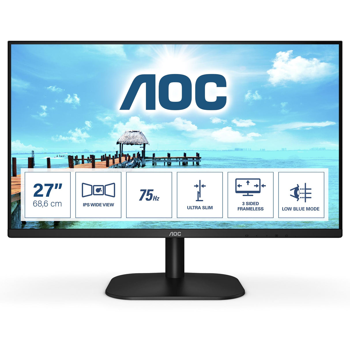 AOC 27B2H 27 1920 x 1080 (Full HD) VGA (HD-15) HDMI 75Hz AOC