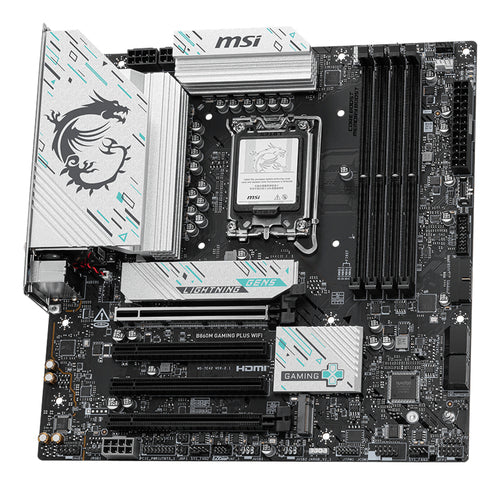 MSI B860M GAMING PLUS WIFI bundkort - LGA1851, micro-ATX - visning 3