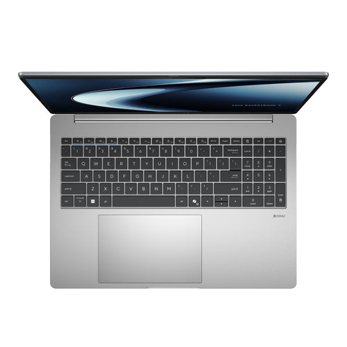 ASUS ExpertBook P3 G1 P3606CCA-MB0356X – taster og arbejdsflade set ovenfra; tastaturlayout illustrativt