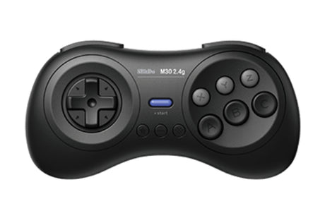 8BitDo M30 2.4G Controller til Mega Drive Sort – Seks frontknapper og styrekryds