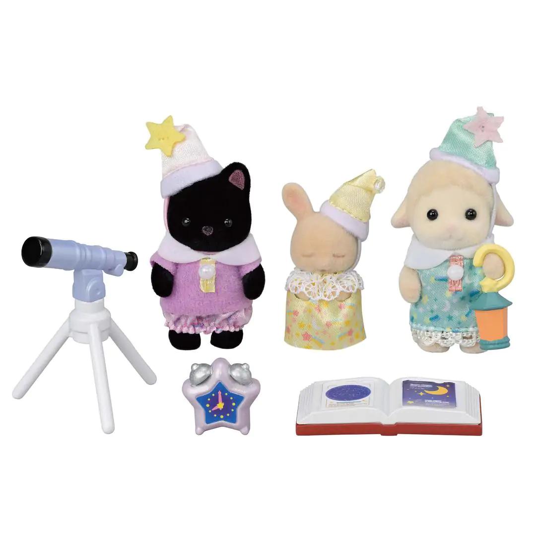 Sylvanian Families Sleepover Party – tre babyfigurer – produktbillede 4