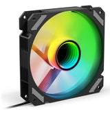 Sharkoon SHARK Mirror RGB PWM Reverse Black 120mm Infinity Mirror ARGB Reverse Blade PC Case Fan Sharkoon