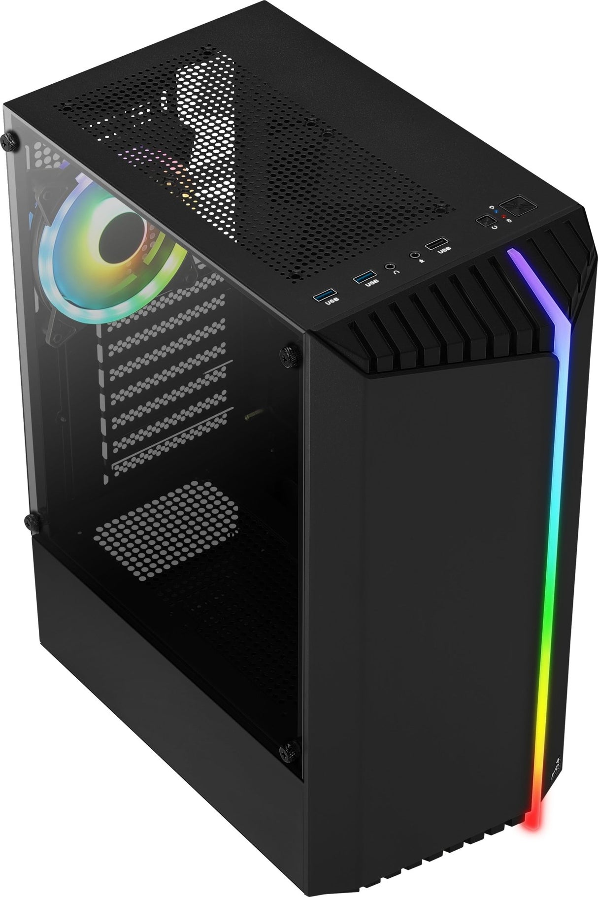 AeroCool PGS V Series Bionic Tårn ATX Ingen strømforsyning Sort AeroCool