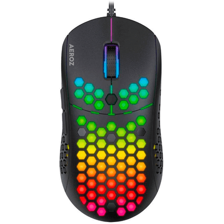 AEROZ - GM-1000 BLACK - RGB LETVÆGTS GAMING MUS AEROZ