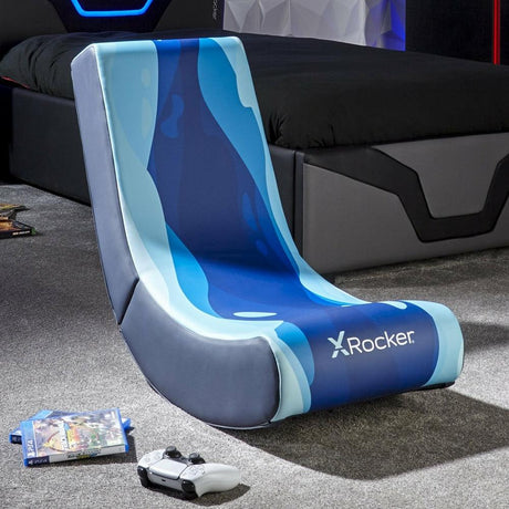 X- Rocker - Video Rocker Gaming Floor Chair - Lava Blue X-Rocker