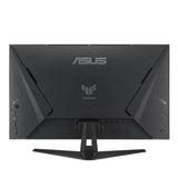 Bagsiden af ASUS TUF Gaming VG328QA1A med fod og tilslutninger