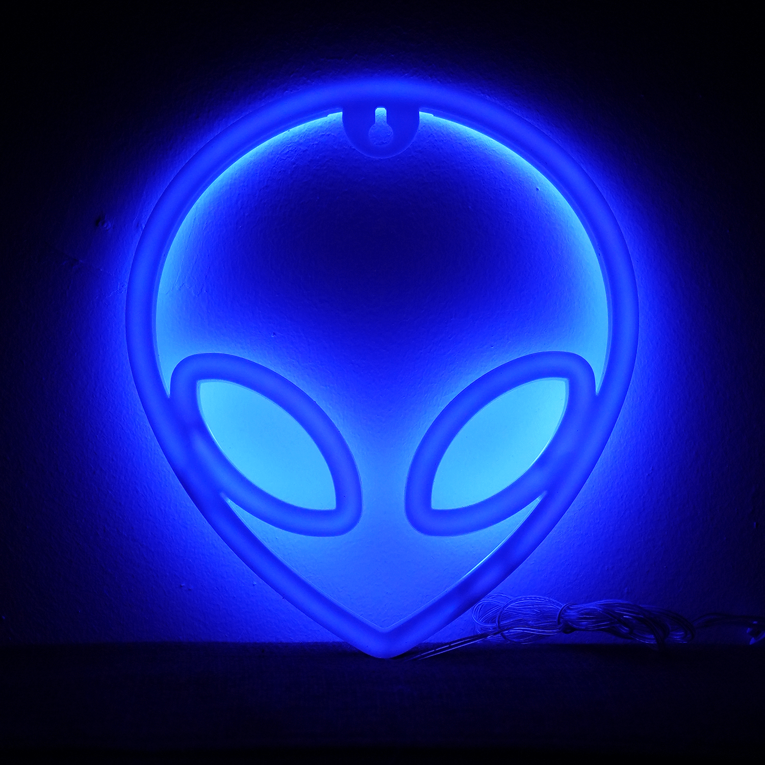 Alien Neon LED Lampe Blå Geekd