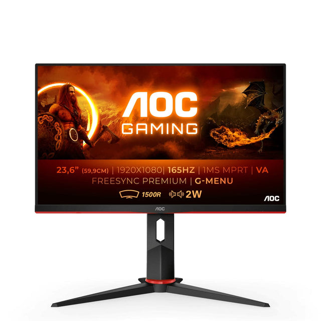 AOC Gaming C24G2AE/BK 24 1920 x 1080 VGA (HD-15) HDMI DisplayPort 165Hz Pivot Skærm AOC