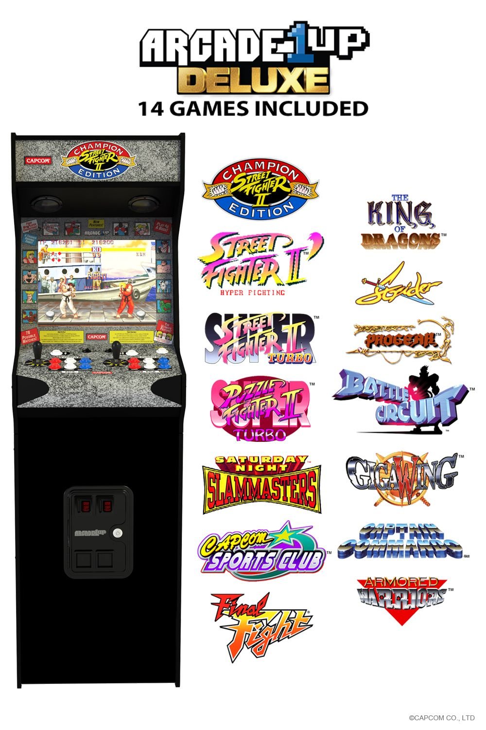 ARCADE 1 UP STREET FIGHTER DELUXE ARCADE MACHINE Arcade1Up